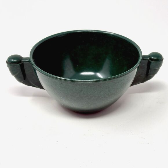 Vtg Color Flyte Creamer and Sugar Set & Juice Cup Branchell Forest Green Melmac - Picture 9 of 11